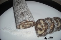 Rulada de biscuiti cu nuca de cocos