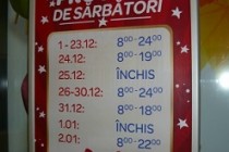 Carrefour si Galeria Braila Mall - programul sarbatorilor de iarna 2014-2015