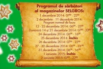 Selgros: Program de sărbătorile de iarna 2014-2015