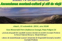 Ascensiunea montana-culturala si stil de viata, videoproiectie de fotografie la Casa Goanga