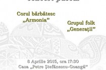 Concert pascal la Casa de Cultură a Municipiului Brăila, 8 aprilie 2015