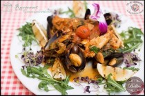 Platou din fructe de mare cu biban (lup de mare) - reteta italiana