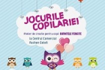”Bufnițele fericite”, atelier de creație pentru copii la Centrul Comercial ”Auchan” Galați