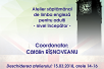 Engleza pentru toți (nivel începător), curs gratuit pentru adulți organizat de Biblioteca Județeană „Panait Istrati”