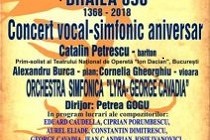 Concert vocal-simfonic aniversar Brăila 650, la Sala de concerte a ”Palatului Lyra” Brăila
