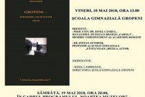Lansarea cărții Gropeni-istoria modernă a unui sat de baltă (1828-1918), autor Ștefan Aftodor