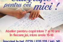 Atelier de caligrafie pentru cei mici organizat la Biblioteca Județeană „Panait Istrati” Brăila