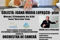 Concert Simfonic Extraordinar dedicat Zilei Nationale a Romaniei si Centenarului Marii Uniri susținut de Filarmonica