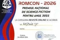 Brăila in prim planul literaturii SF din România prin ArtZONE SF care câștigă 3 premii la ROMCON 2026