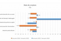 INS. Scădere semnificativă a comenzilor noi din industria prelucrătoare în ianuarie 2026