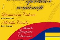 Seara operetelor româneşti cu Lăcrămioara Crihană mezzosoprană şi Mădălin Claudiu bas-bariton