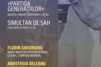 Partida generațiilor între marele maestru internațional la șah Florin Gheorghiu, campion mondial, și Anastasia Deleanu