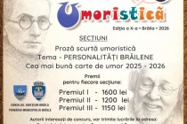 Brăila găzduiește un concurs de literatură umoristică dedicat personalităților locale