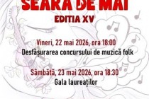 Start înscrieri pentru Festivalul-Concurs de Muzică Folk Seară de Mai 2026