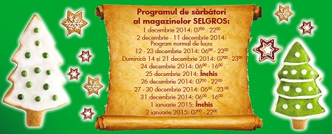 selgros, program sarbatori iarna