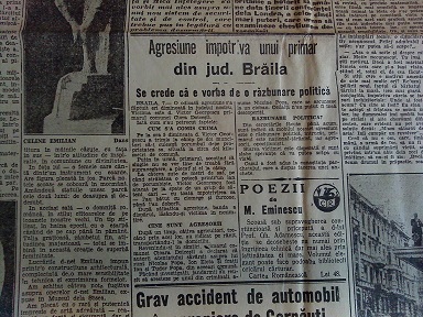 Asasinarea primarului din Cioara Doiceşti, actuala Băraganu, jud Braila