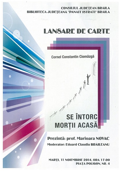Afis lansare carte Se intorc mortii acasa