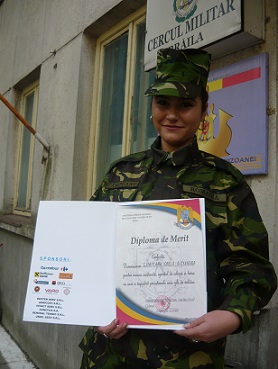 Campeanu Alexandra, militar pentru o zi