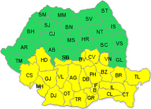 harta cod galben ninsori
