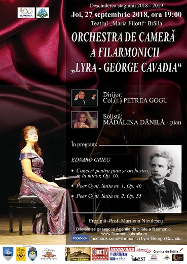 Filarmonica "Lyra-George Cavadia" Braila deschide stagiunea 2018 - 2019