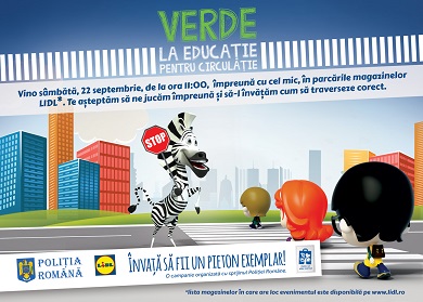 Lidl și Poliția Română continuă să contribuie la educația rutieră a copiilor, prin campania națională „Verde la educație pentru circulație”