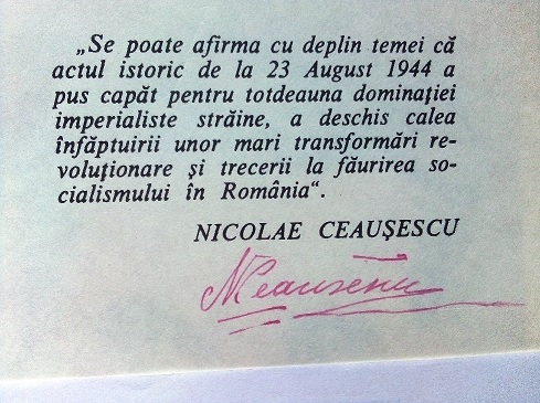 autograf Nicolae Ceausescu