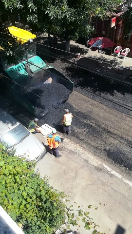 asfaltare cu pamant la braila in hipodrom