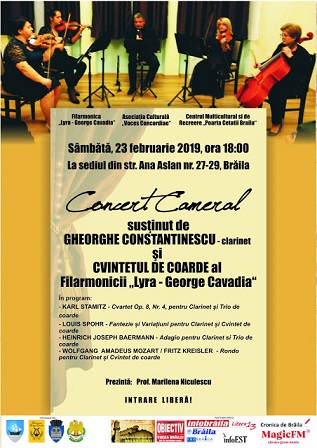 Concert cameral sustinut de clarinetustul Gheorghe Constantinescu