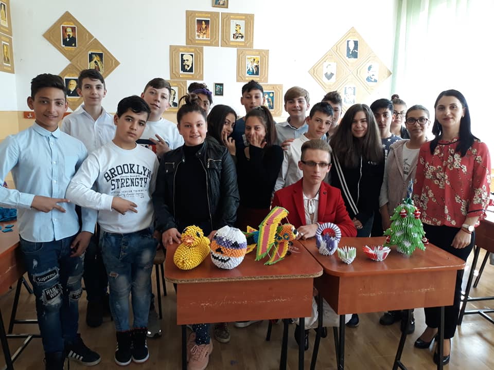 Origami Ionut Coman la Scoala vlaicu Voda Braila