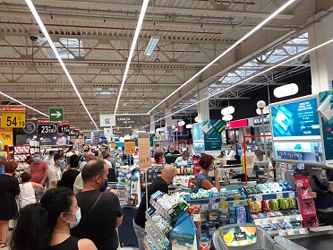 carrefour - aglomeratie in pandemie