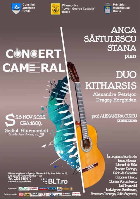 Pianista Anca Săftulescu Stana și Duo Kitharsis în concert la Lyra 