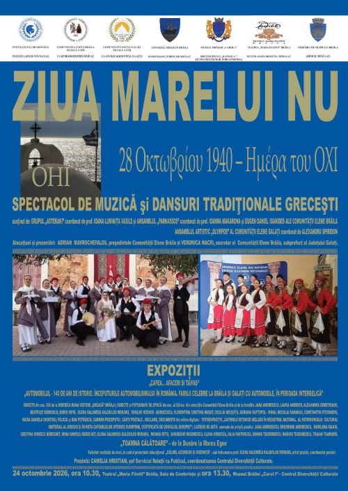 ZIUA MARELUI NU. 28 Οκτωβρίου 1940 – Ημέρα του ΟΧΙ - 28 octombrie 2023. Ζήτω η Ελλάδα!,