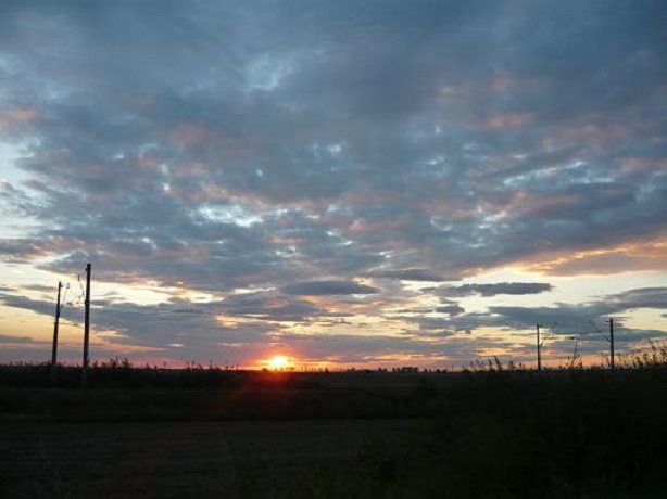 apus de soare in Baragan